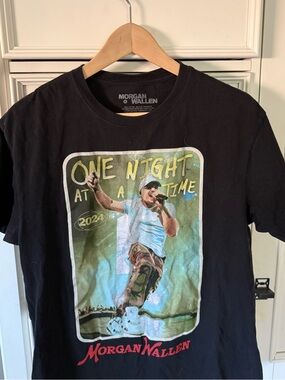 Morgan Wallen Black 'One Night At A Time' Tour Graphic Tee